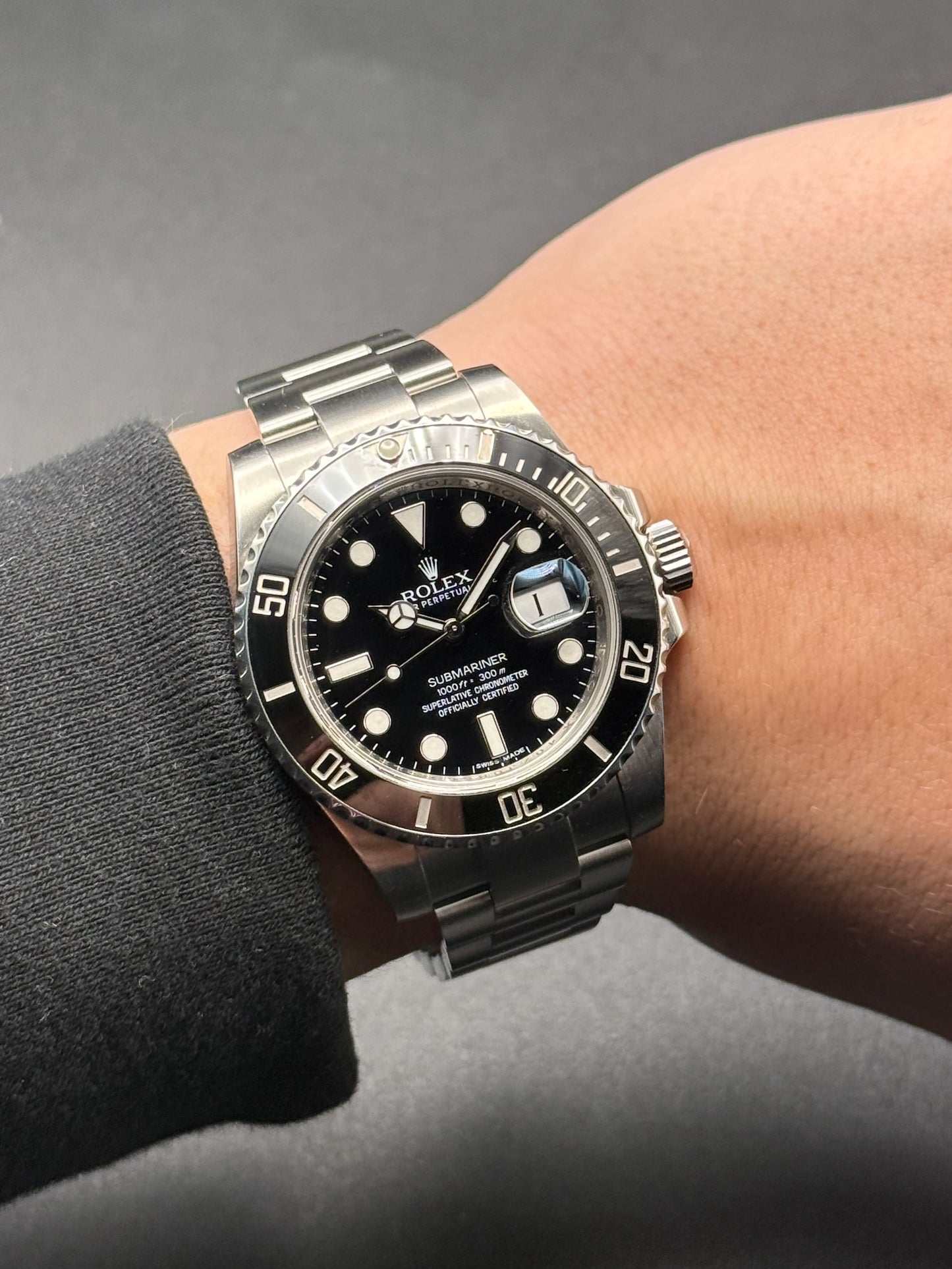 Rolex Submariner Date 116610LN 2013 Watch and Card