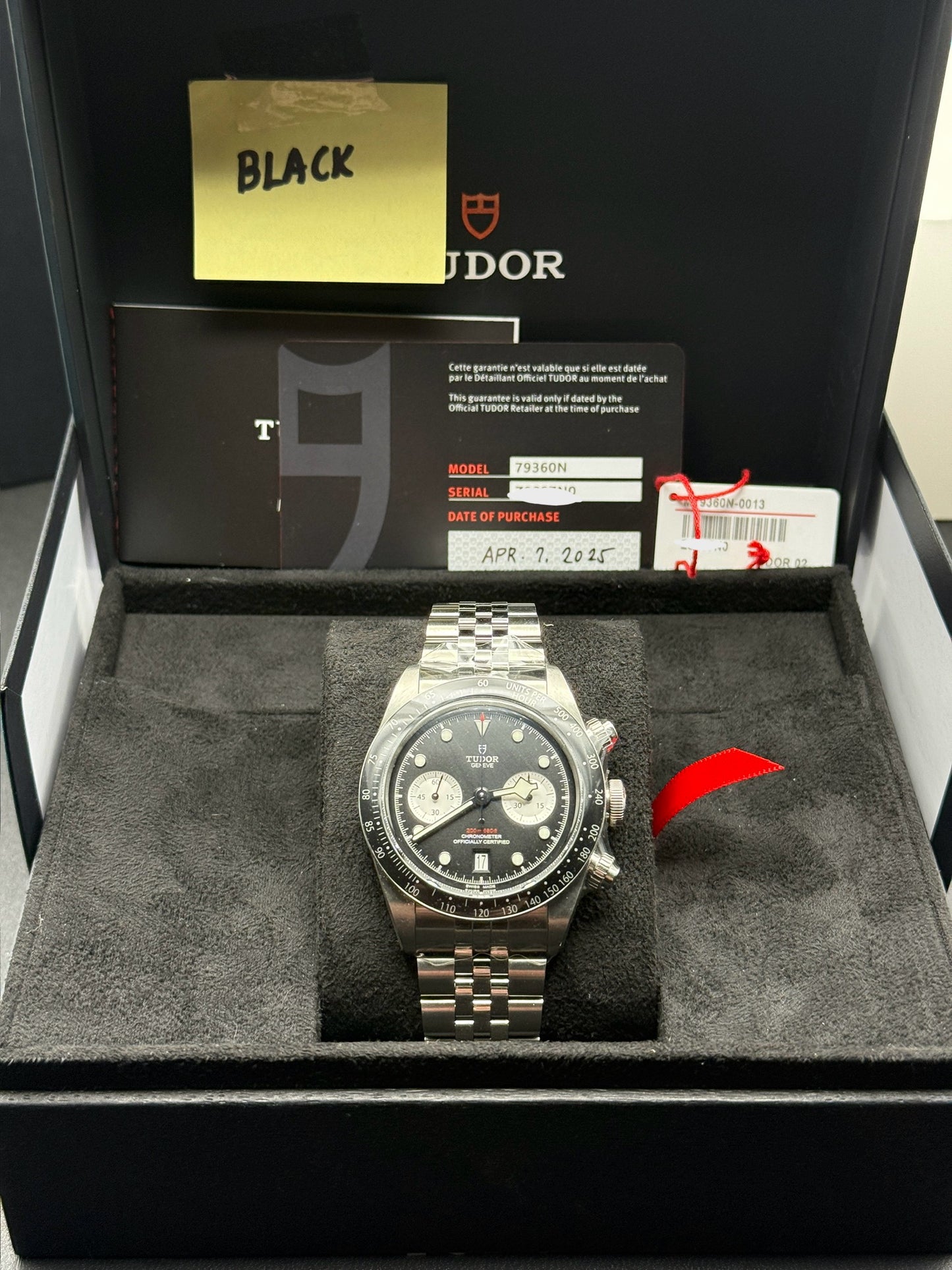 Tudor Black Bay Chrono Black 2025 Stickered